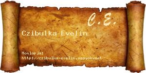 Czibulka Evelin névjegykártya